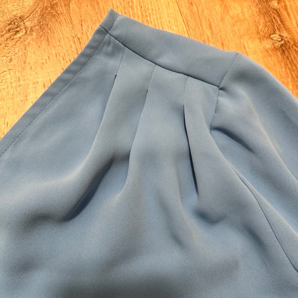 OPEN EDIT | NWT Asymmetrical One Shoulder Balloon Sleeve Top, Ice Blue Lake, XXS - Picture 5 of 11